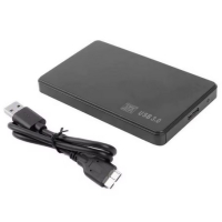 Plug and Play SSD / HDD 2.5 externe harde schijf behuizing ZWART